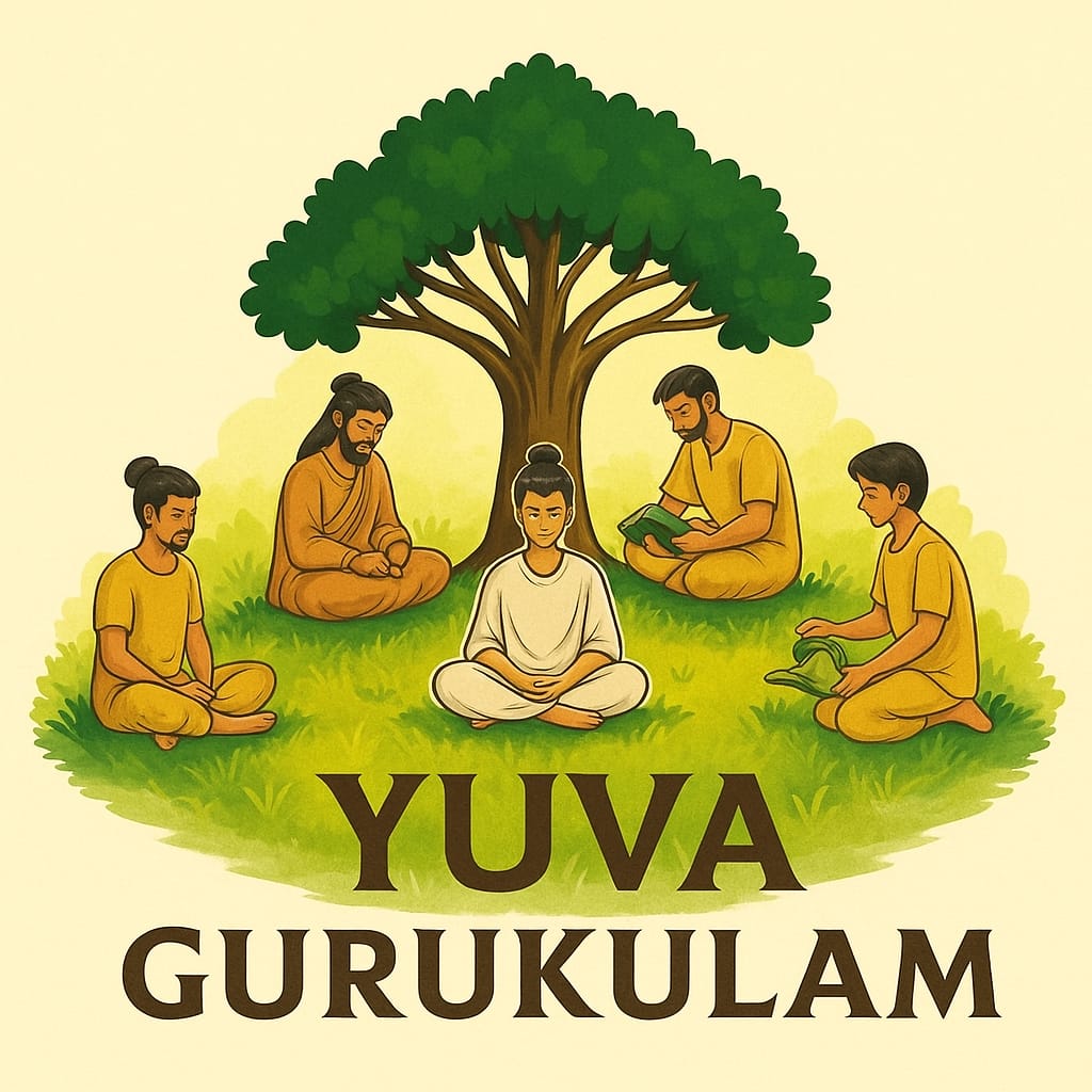 Students learning at Yuva Gurukulam
